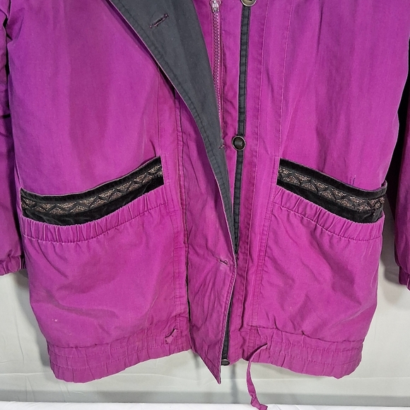 Women's Small Current Seen Vintage "Barbie" Quilted Magenta/Fuschia Winter Coat - Picture 6 of 10